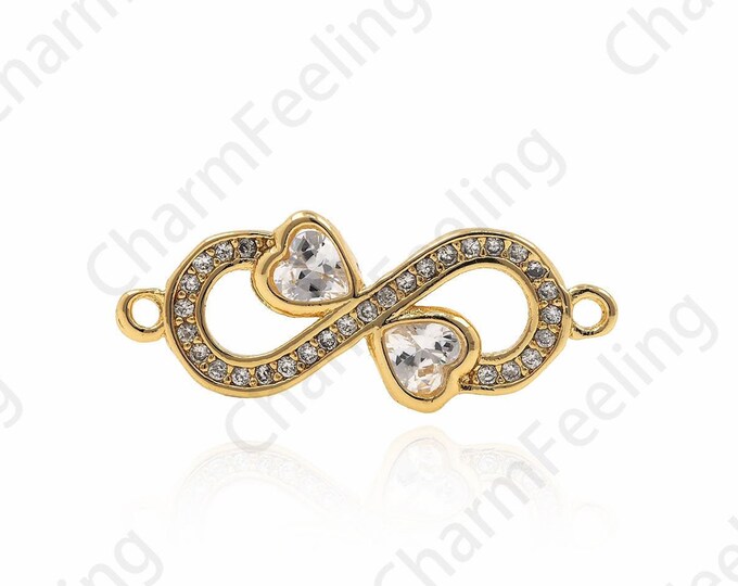 infinity link,eternity connector,Infinity pendant bracelet necklace,brass infinity charm  9*24*3mm 1pcs