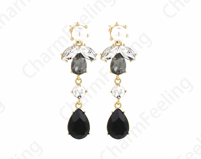 Dainty Earrings,18K Gold Filled Round Earrings,Dangling Earrings,Micropavé CZ Gold Earrings,Round Pendants,DIY Jewelry Supplies 55x10.5mm