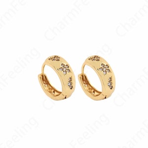 1 pair,18K Gold Filled Star Hollow Earrings, Star Charm,Starburst Earrings,Star Line Earrings,DIY Jewelry Accessories 14x13x5mm