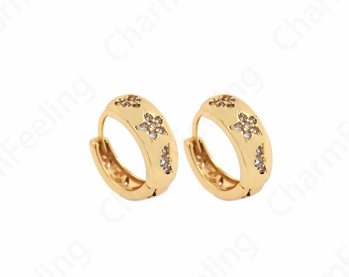 1 pair,18K Gold Filled Star Hollow Earrings, Star Charm,Starburst Earrings,Star Line Earrings,DIY Jewelry Accessories 14x13x5mm