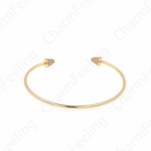 Simple Bracelet, 18K Gold Filled Thin Bracelet, Gift for Her, Water Drop Bracelet, Micro Pavé CZ Bohemian Bracelet,