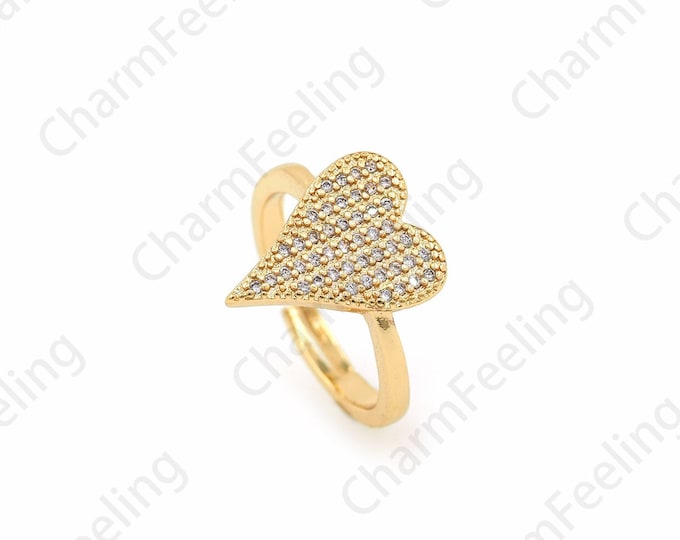 Party Rings,Wedding Rings, 18K Gold Filled Rings, Circle Rings, Heart Rings, Micro Pavé CZ Wide Rings, Fashion Rings,