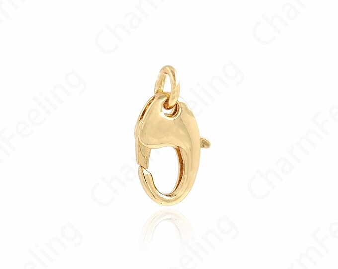 Spring Clasp, Carabiner Clasp, Button Clasp, 18K Gold Filled Lobster Clasp, Jewelry Clasp, DIY Jewelry Making Supplies,12.7x7x2.7mm