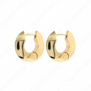 Multi-size goud gevulde Huggie Hoops, ronde oorhoepels, oorhoepels kleine hoepels, eenvoudige oorbellen, perfect cadeau voor haar en voor meisjes, 23,5x22x5mm
