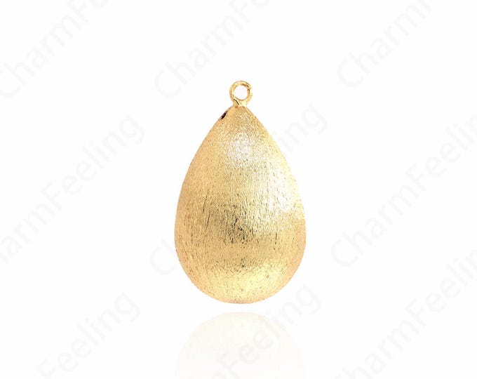 18K Gold Filled Waterdrop Necklace, Waterdrop Pendant, Teardrop Charm,Big Waterdrop Charm, DIY Jewelry Supplies, 46.5x26.5x25mm