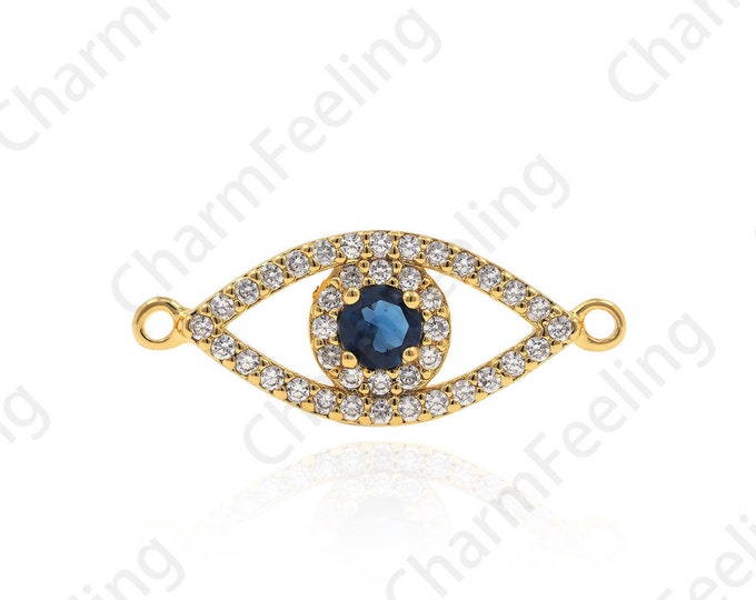 Eye Chain Link, Connector, Eye Bracelet, DIY Lucky Necklace Pendant Jewelry 10*24*3mm 1pcs