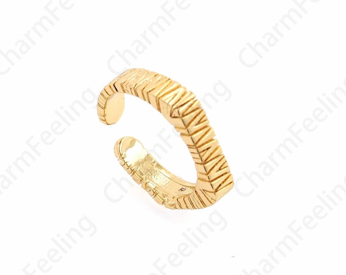 Wide Ring, 18K Gold Filled Daily Ring, Adjustable Ring, Gold Open Ring, Gold Chunky Ring, Generous Ring