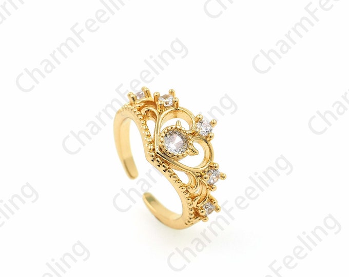 Micro Pavé CZ Wide Rings, 18K Gold Filled Rings, Circle Rings, Heart Rings, Wedding Rings, Party Rings,Fashion Rings,