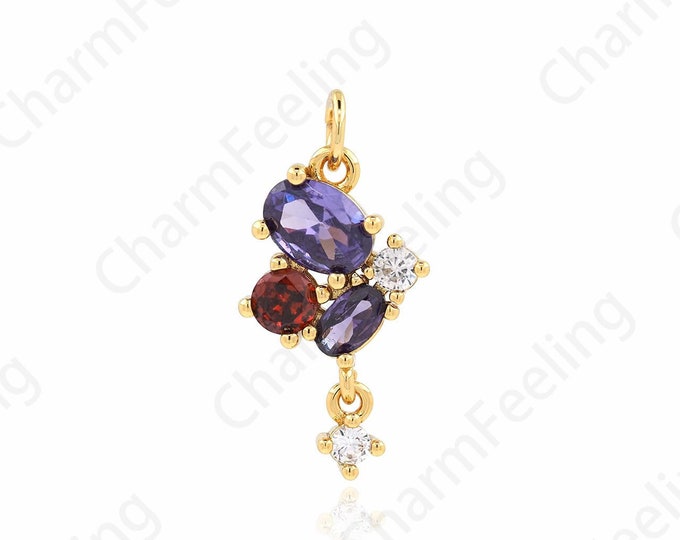 Animal Charm, 18K Filled Gold Butterfly Pendant, Micro-Pave Butterfly, Butterfly Charm,Necklace Earring Component Supplies 23x11.5x3.3mm1pcs