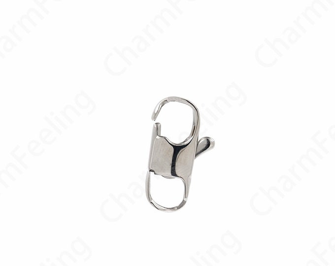 Stainless Steel Carabiner,Lobster Clasp, Jewelry Clasp, Silver Filled Button Clasp,Spring Clasp DIY Jewelry Supplies,22.7x12x4.3mm