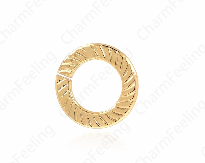 18K Gold Filled Round Jump Ring, Charm Open Ring, Charm Jump Ring, DIY Jewelry Supplies, 12x1.5mm