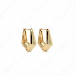 1 Pair Heart Earrings,Brass Gold Earrings,Boho Earrings,18K Gold Filled Heart Earrings,Love Earrings, 20x15.5x8mm