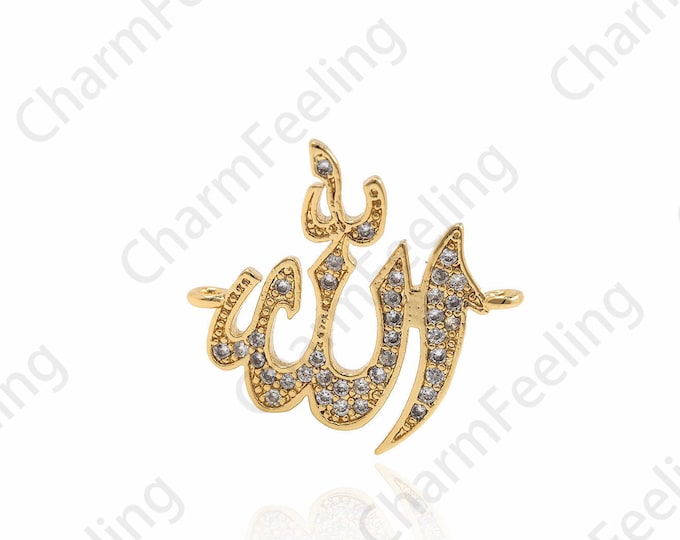 Micro-Pave Mountain Connector, Mountain Jewelry, Mountain Charm, Natural Charm, DIY Jewelry Making Accessories 20x20x2.2mm 1pcs