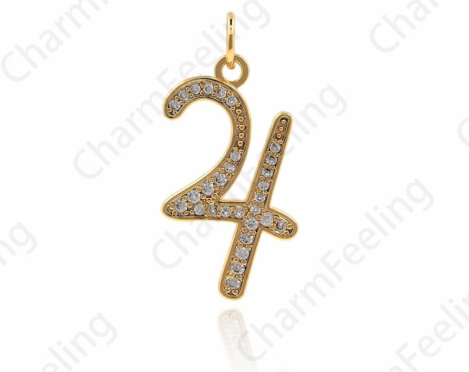 Wooden Lucky Symbol Necklace 18K Gold Filled Astrology Pendant Planet Pendant Necklace Bracelet Micro Pave Necklace (25x14x1.5mm)