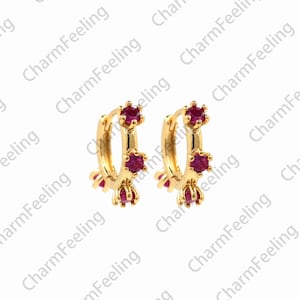 Micropavé CZ Gold Earrings, 18K Gold Filled Round Earrings, Hollow Earrings, Earring Pendants, DIY Jewelry Accessories, 15x18x4mm