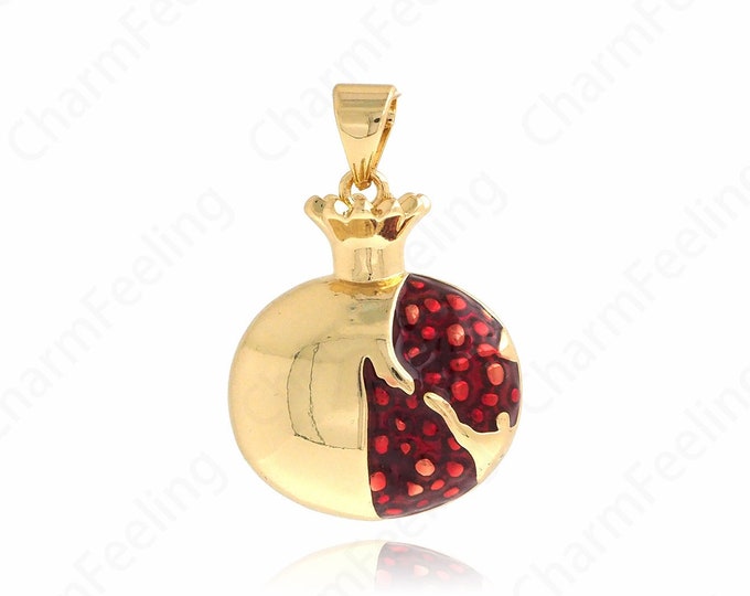 18K Gold Filled Water Bottle Pendant,Water Bottle Necklace,Micropavé CZ Enamel Water Bottle Charm,DIY Jewelry Supplies,25.5x17.7x6.7mm