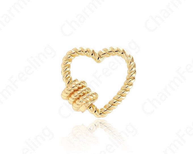 Geometric Clasp, Door Knocker, Heart-Shaped Clasp, 18K Gold Filled Snap Clasp,Rectangular Clasp, Sliding Door Clasp,17x16x6mm