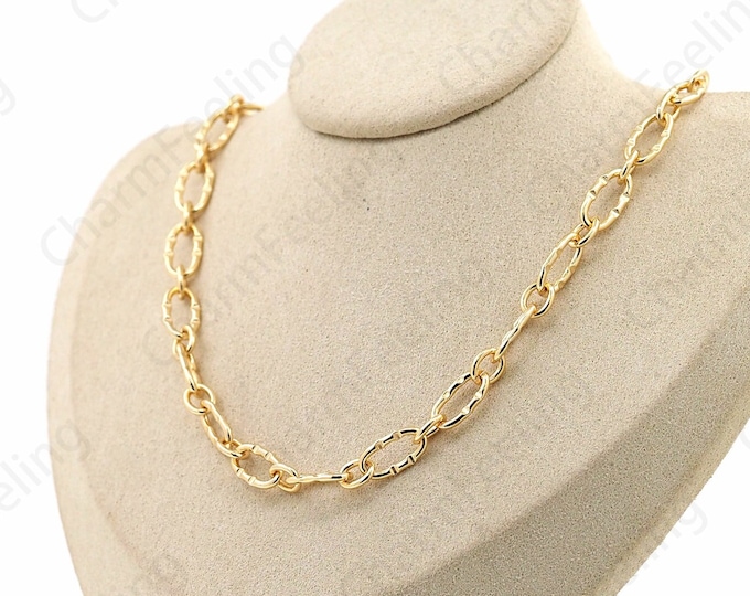 Rectangle Necklace 18K Gold Filled Square Necklace Chain Necklace S925 Sterling Silver Necklace Fashion Necklace Gift For Her
