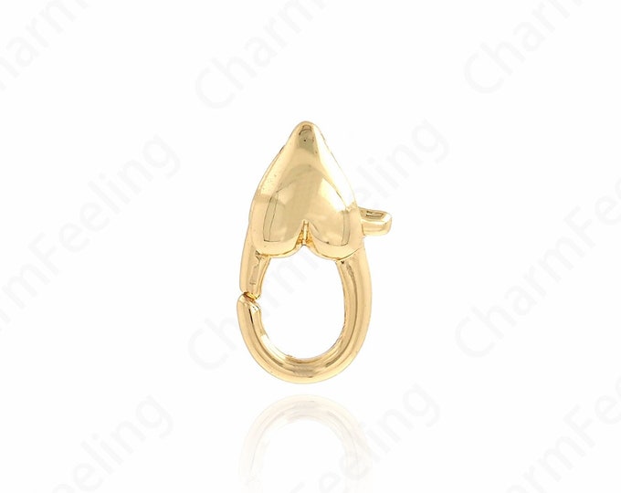 18K Gold Filled Lobster Clasp, Spring Clasp, Jewelry Clasp, Button Clasp, Carabiner, DIY Jewelry Making Supplies,14x8x4.2mm