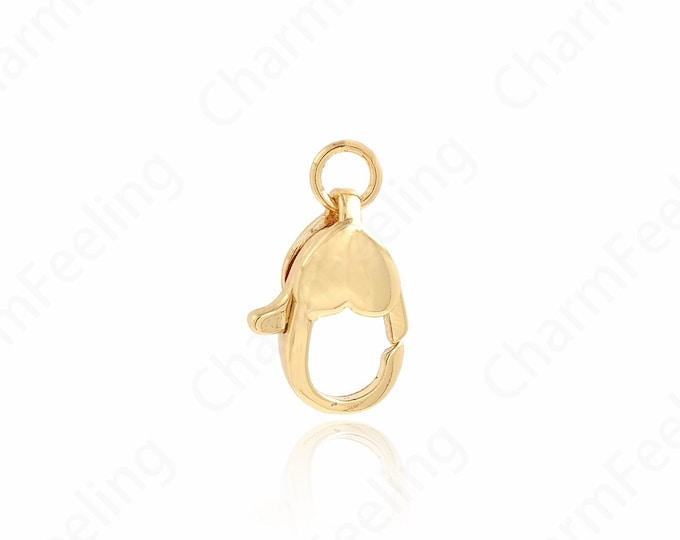 Spring Clasp, Jewelry Clasp, Button Clasp, 18K Gold Filled Lobster Clasp, Carabiner, DIY Jewelry Making Supplies,16x11.3x6.2mm