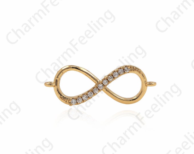 Unlimited connectors,Infinite bracelet,Necklace pendant ,brass infinite charm  8*24*2.5mm 1pcs