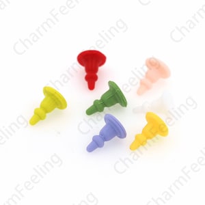 10 PCS Silicone Ear Back Silicone  Nickel-Free Rubber Back -Earring Stoppers-Brass DIY jewelry 11x8.5mm
