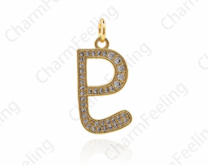 Planet Symbol Necklace Pluto Necklace Creative Bracelet 18K Gold Filled Necklace Micropave Simple Pendant (23x10.5x1.5mm)