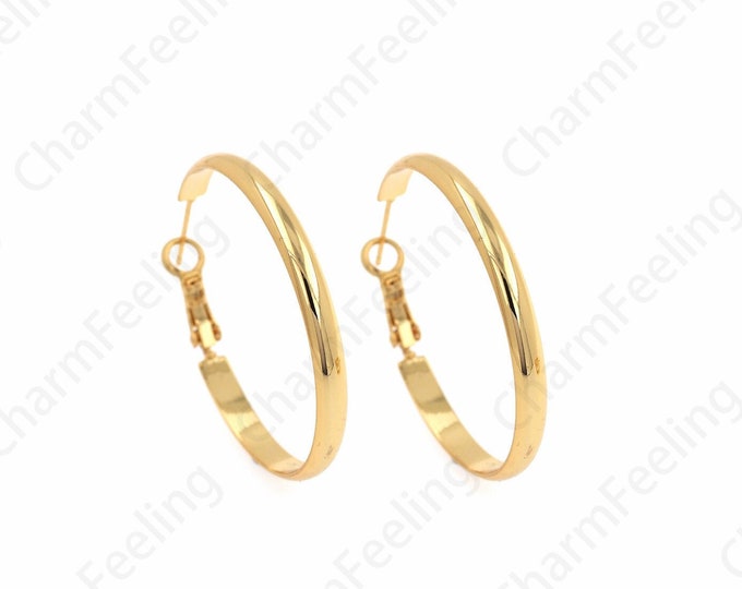 Micropavé CZ Gold Earrings,18K Gold Filled Round Earrings,Hollow Earrings,Round Pendants,Boho Earrings,DIY Jewelry Accessories