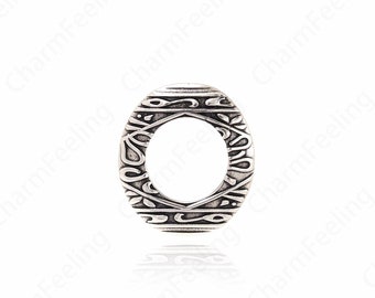 Alloy Jewelry,Oval Pendant, Antique Silver Filled Hollow Charm, Jewelry Accessories, DIY Jewelry Supplies, 35x31.5x3.5mm