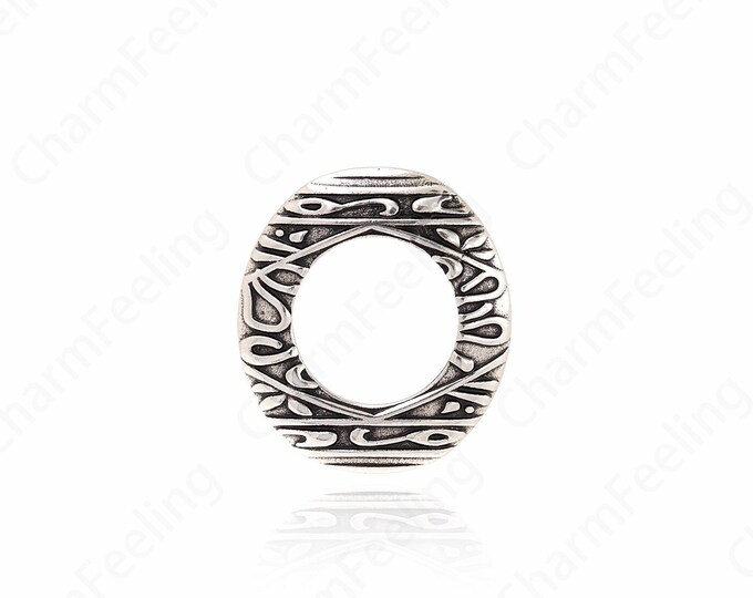 Alloy Jewelry,Oval Pendant, Antique Silver Filled Hollow Charm, Jewelry Accessories, DIY Jewelry Supplies, 35x31.5x3.5mm