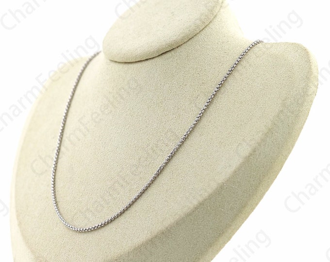 Box Necklace, Gifts For Her, Chain Necklace, S925 Silver Necklace, Fashion Necklace, Classic Necklace, Anniversary Gift,