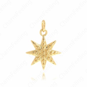 Gold Polaris Pendant,18K Gold Filled Polaris Charm, Venus Necklace, Polaris Pendant, Polaris Necklace 21X14.5X2.5mm