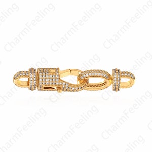 Verschluss Verbinder,Bar Armband Verbinder,18K Gold Filled Verbinder,Micropavé CZ Verbinder,DIY SchmuckZubehör,13x53x10mm