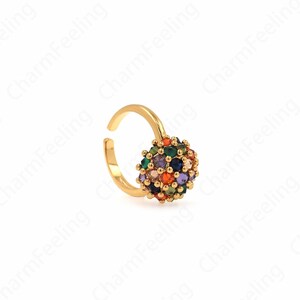Golden Spiral Ring,Wedding Ring, CZ Ring,A Gift For Her 18K Gold Filled Dainty Ring,Micropavé CZ Adjustable Ring,Stackable Ring