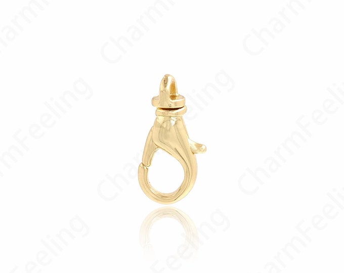 Spring Clasp, Carabiner Clasp, 18K Gold Filled Lobster Clasp, Button Clasp, Jewelry Clasp, DIY Jewelry Making Supplies,16x8x4.3mm