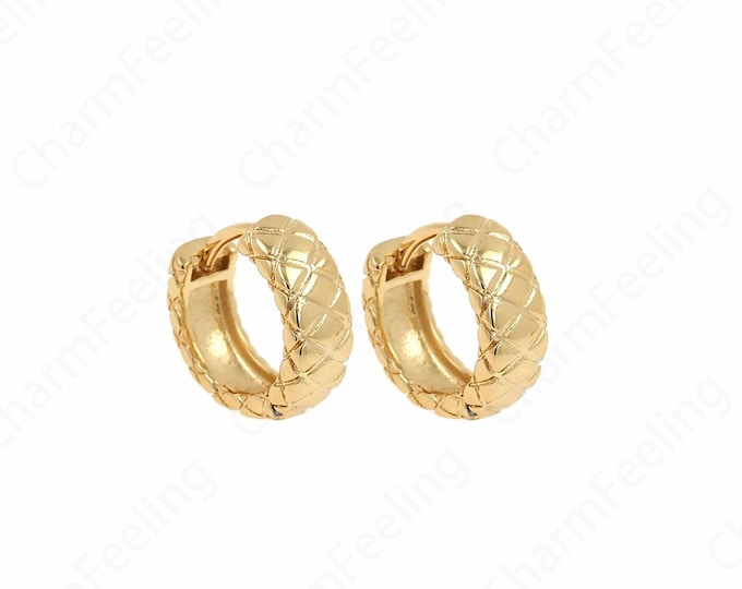 Exquisite Earrings, 18K Gold Filled Earrings, Earrings for Everyday Wear, Hoop Earrings, Minimalist Earrings, Gifts For Her 13.5x13x5.5mm