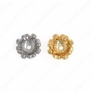 10 pcs 18K Gold Filled Flower Bead Caps,Pearl Caps,Round Bead Caps,Flower Caps,Spacer Jewelry, Brass Caps, DIY Gold Jewelry Making,8.3x3mm