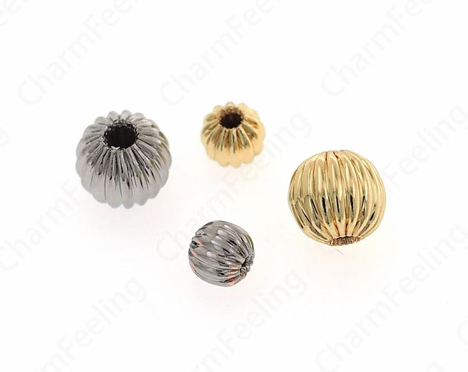Gold Ball Spacer Beads, 18K Gold Filled Ball Beads,Dainty Ball Bracelet Necklace Spacer Beads, DIY Jewelry Supplies,