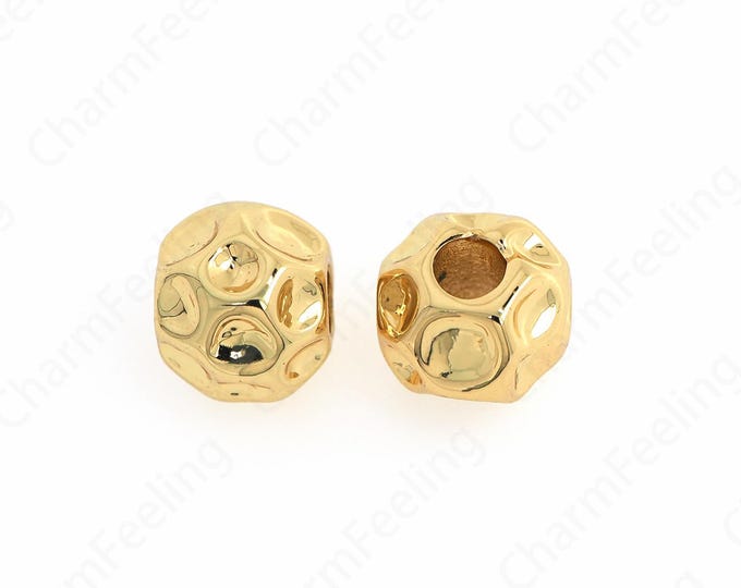 Gold Ball Spacer Beads, 18K Gold Filled Ball Beads,Dainty Ball Bracelet Necklace Spacer Beads, DIY Jewelry Supplies,9x8.2x9mm