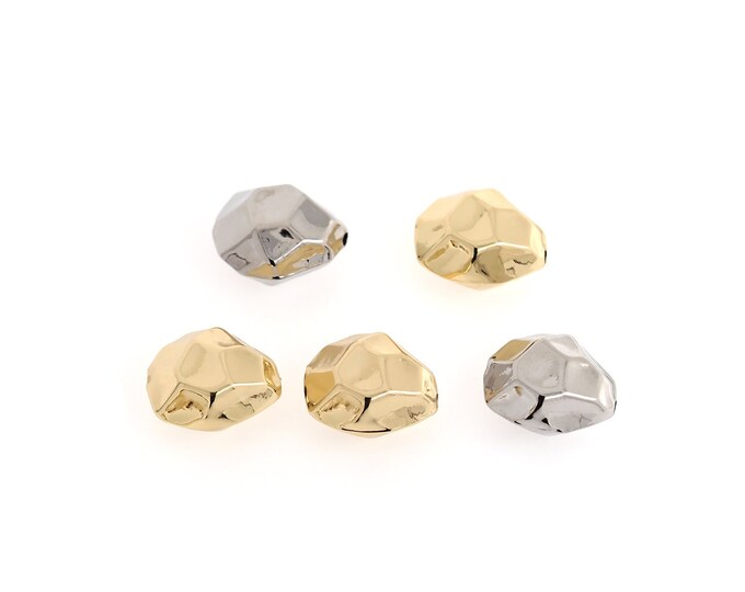 18K Gold Filled Special-Shaped Spacer Beads, Gold Hole Beads, Oval Special-Shaped Spacer Beads, Bracelet Accessories, 20x16x11mm
