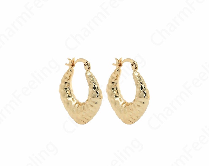 Suitable For Anniversary Gifts Square Earrings,18K Gold Filled Eectangular Earrings,Brass Gold-Plated Earrings,Earring Charm,27x25x6mm