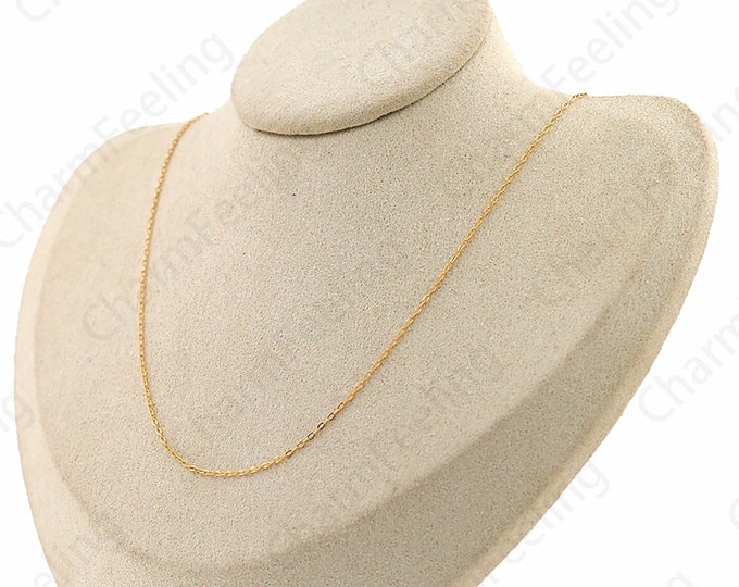 18K Gold Filled Square Necklace S925 Sterling Silver Necklace Chain Necklace Rectangle Necklace Fashion Necklace Gift For Her
