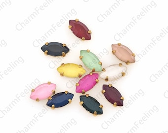 10pcs, Crystal Rhinestones, 4200 Crystals, Marquise-Shaped Cut Crystals, DIY Wedding Dress Gemstone Accessories 5x10mm