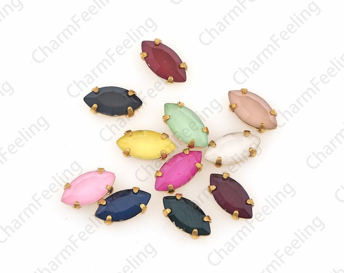 10pcs, Crystal Rhinestones, 4200 Crystals, Marquise-Shaped Cut Crystals, DIY Wedding Dress Gemstone Accessories 5x10mm