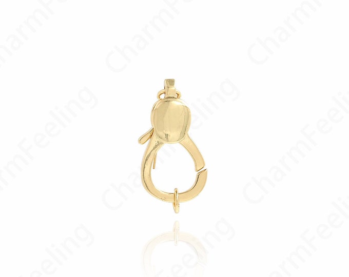 18K Gold Filled Lobster Clasp, Button Clasp, Spring Clasp, Carabiner Clasp, Jewelry Clasp, DIY Jewelry Making Supplies,27.8x14x5.6mm