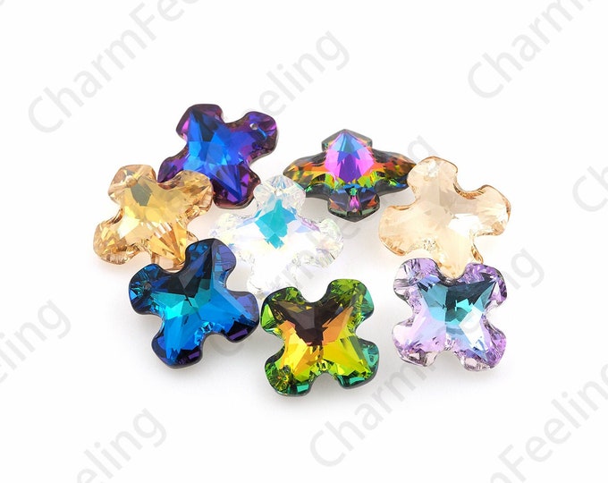 140PCS Cross Pendants, Crystal Religious Necklace, 6867 Crystal Pendants, DIY Crystal Accessories, Multi-Color Options
