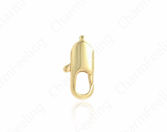 Jewelry Clasp, Lobster Clasp, Spring Clasp, 18K Gold Filled Button Clasp, Carabiner, DIY Jewelry Making Supplies,20.4x9.7x4mm