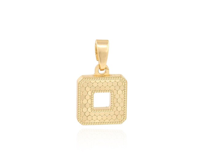 Medal Charm, 18K Gold Filled Geometric Necklace,Rectangular Pendant, Suitable For DIY Jewelry Making Accessories,17x10x1.8mm