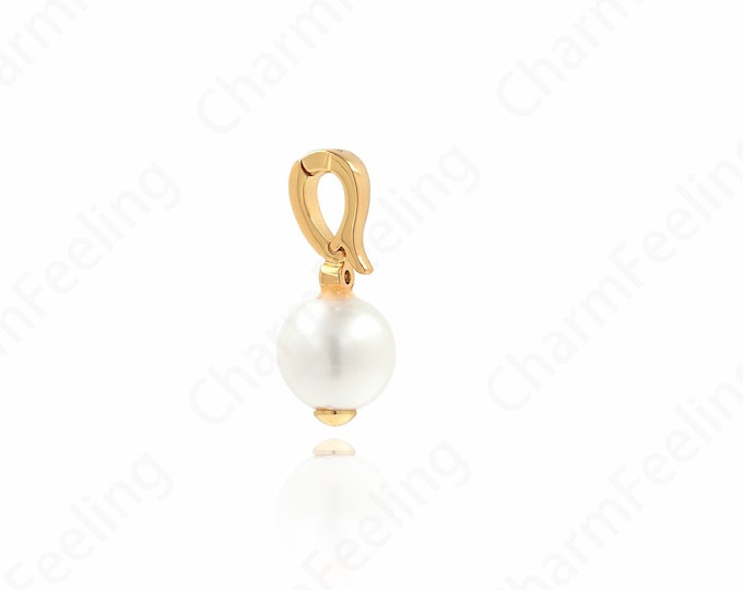 Gold Filled Clasp,Pearl Clasp, Round Clasp, Spring Clasp, Lobster Clasp, DIY Jewelry Making Accessories,19.2x8.5x8.5mm