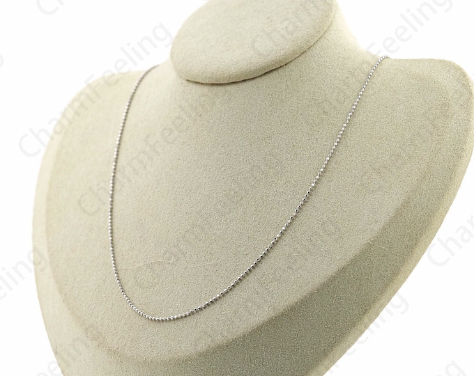 Classic Necklace,Silver Bead Necklace, Chain Necklace, S925 Silver Necklace, Fashion Necklace, Gift For Her, Anniversary Gift, Ball Necklace